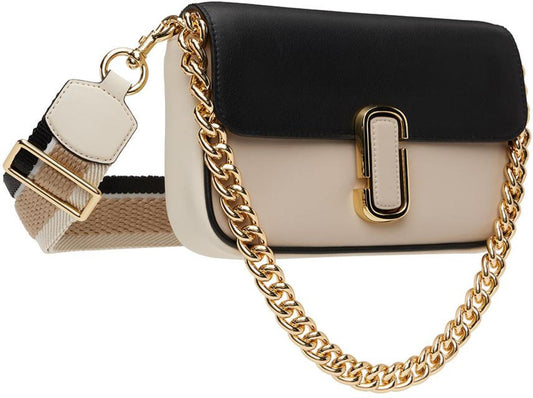 Beige & Black 'The J Marc' Shoulder Bag