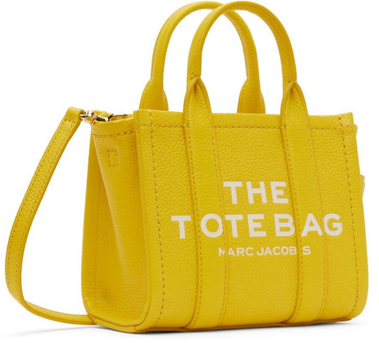 Yellow 'The Leather Mini' Tote