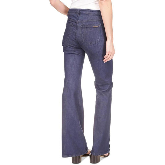 Selma Womens Denim Dark Wash Flare Jeans