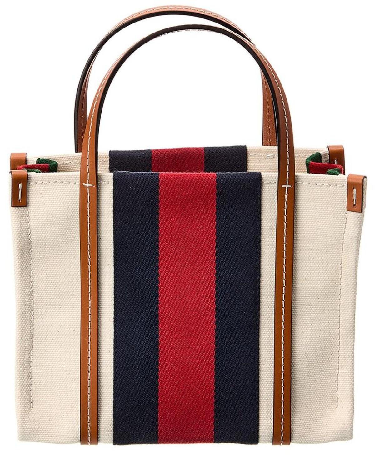 Gucci Interlocking G Mini Canvas & Leather Tote