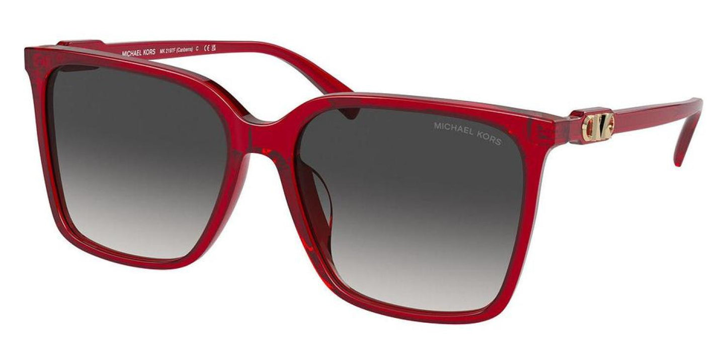 Michael Kors Women's Canberra 58mm Red Transparent Sunglasses MK2197F-39558G-58