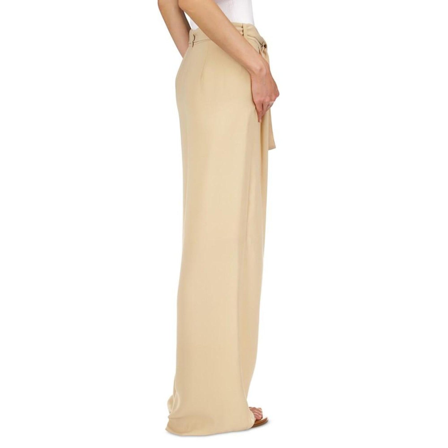 Self-Sash Wide-Leg Pants, Regular & Petite