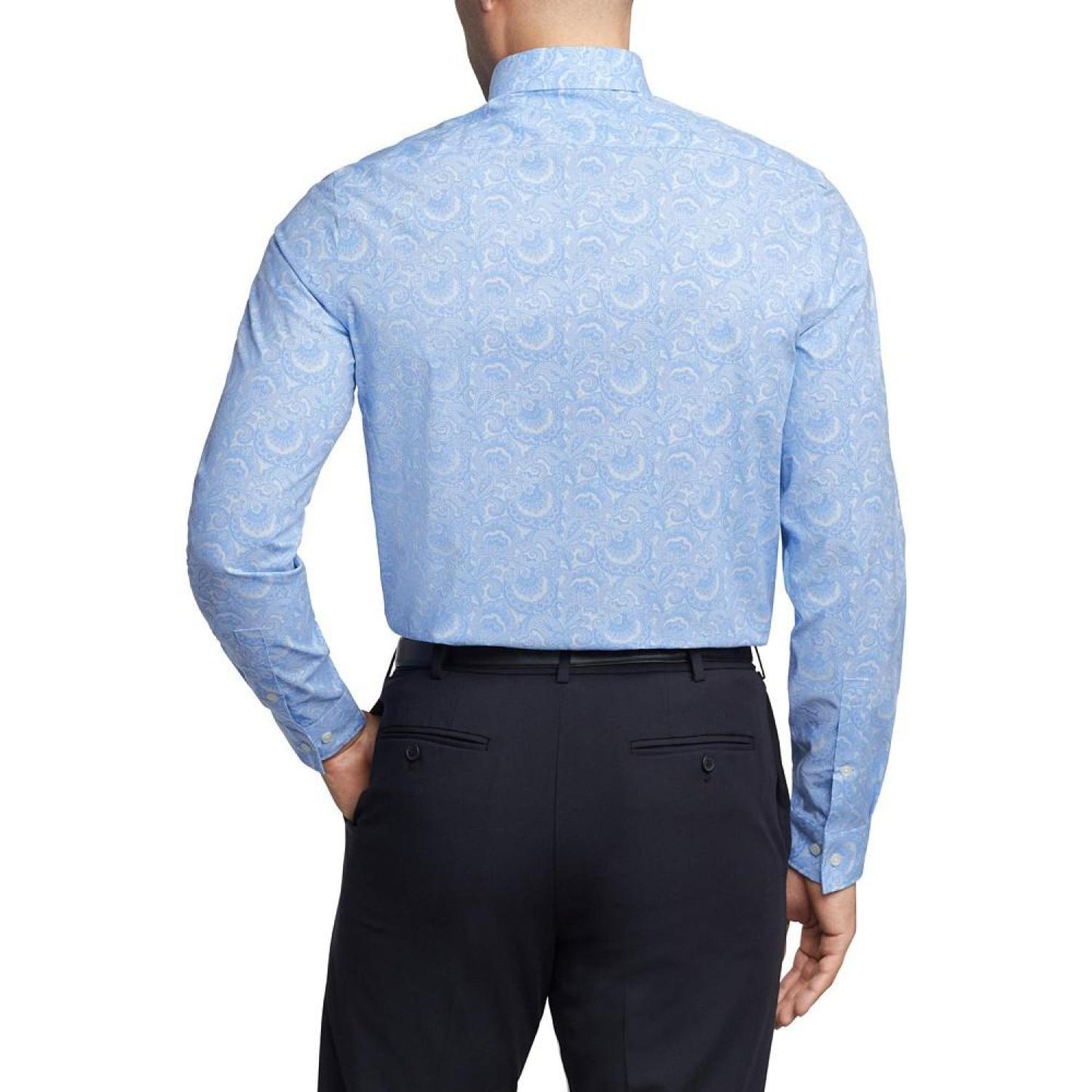 Men's Regular Fit Comfort Stretch Print Dress Shirt