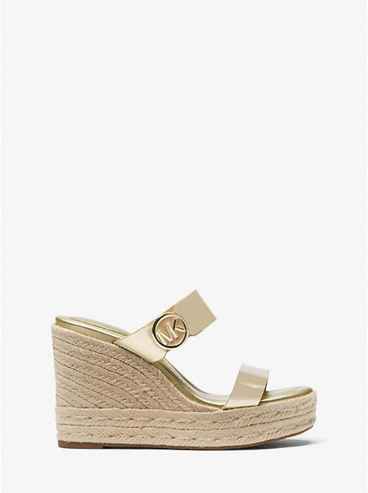 Lucinda Metallic Leather Wedge Sandal