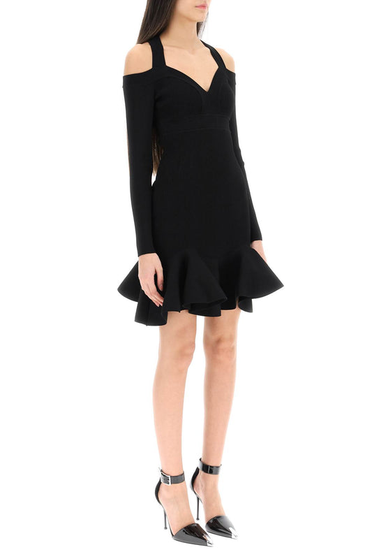 Alexander mcqueen ribbed knit mini dress