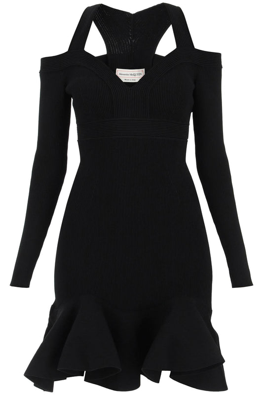 Alexander mcqueen ribbed knit mini dress