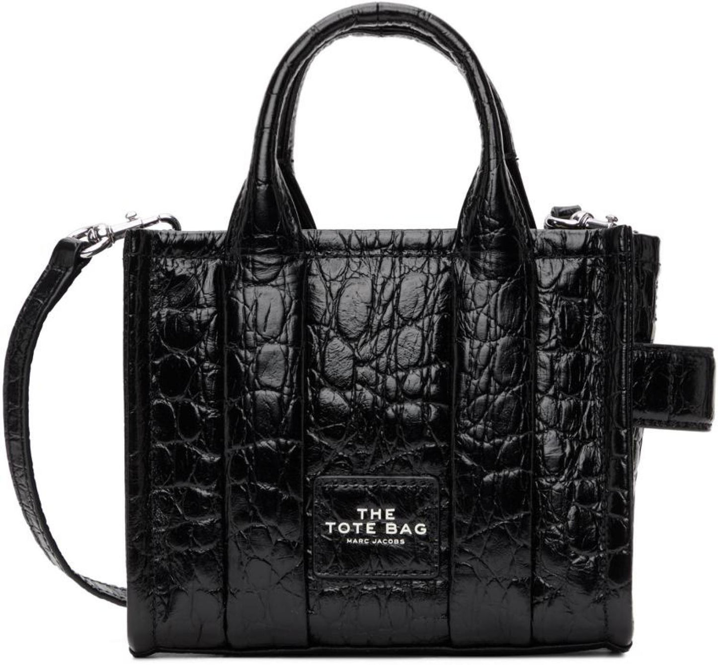 Black 'The Croc-Embossed Mini' Tote