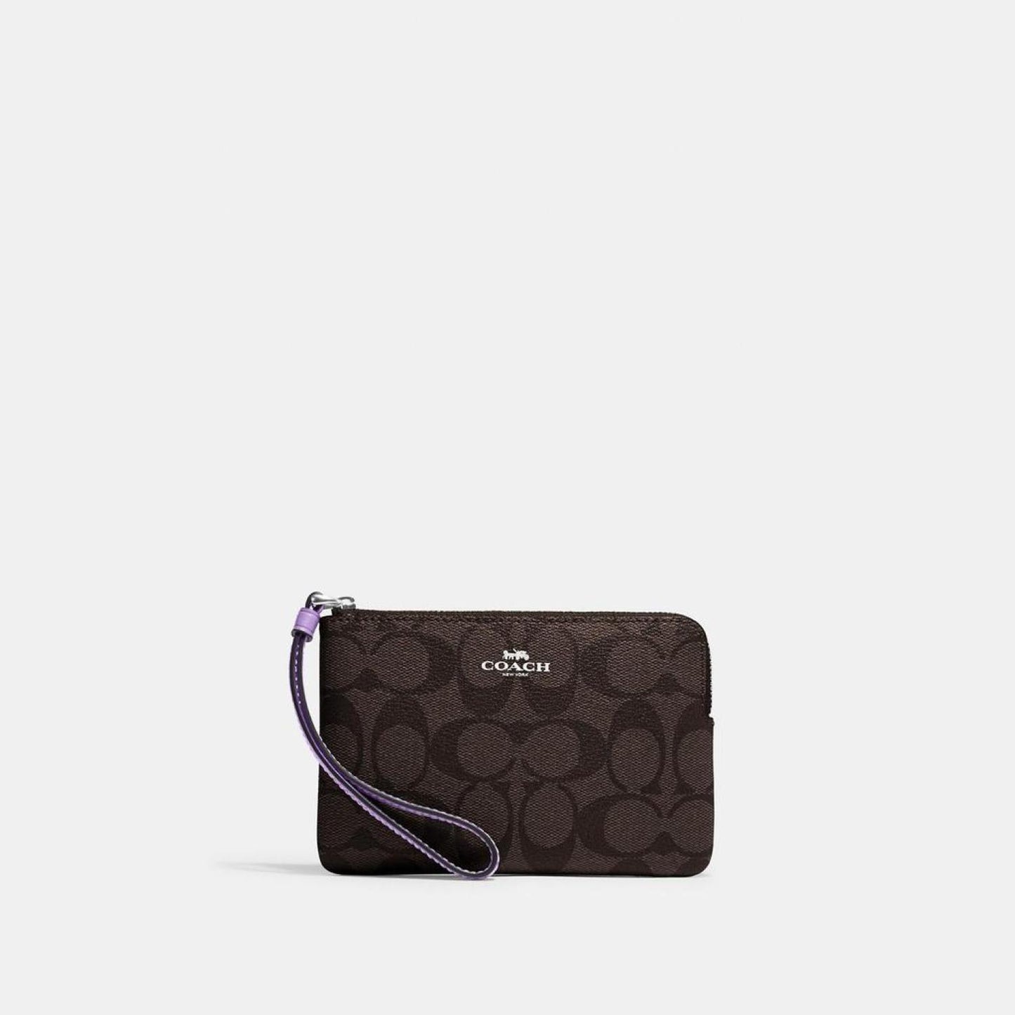 Coach Outlet Corner Zip Wristlet In Signature Canvas