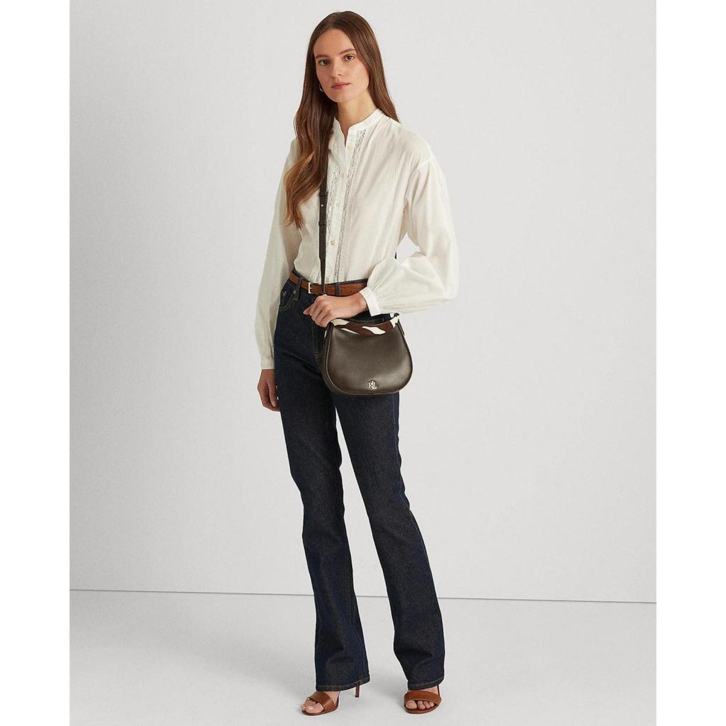 Leather & Haircalf Small Charli Shoulder Bag