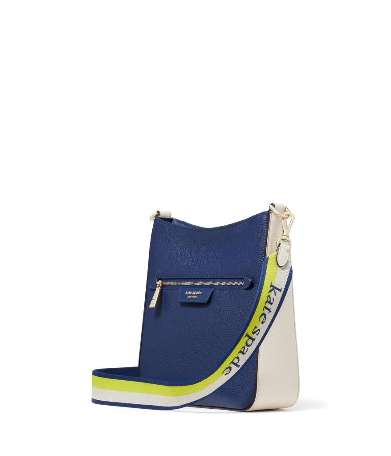 Hudson Colorblocked Pebbled Leather Messenger Crossbody