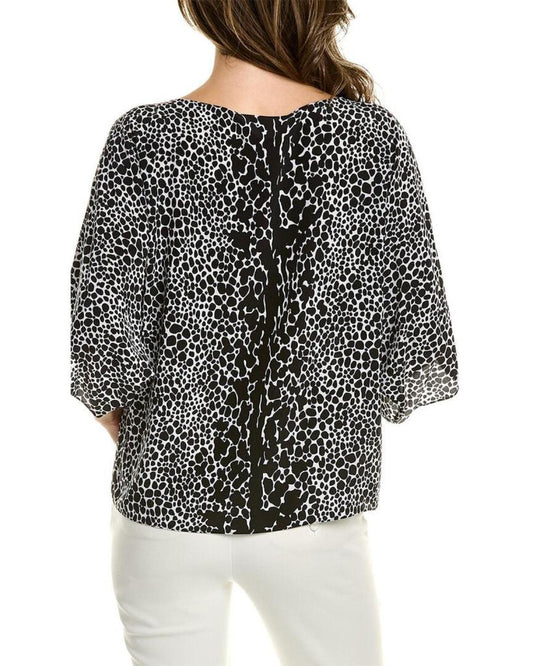 Michael Kors Ocelot Nikki Silk Top