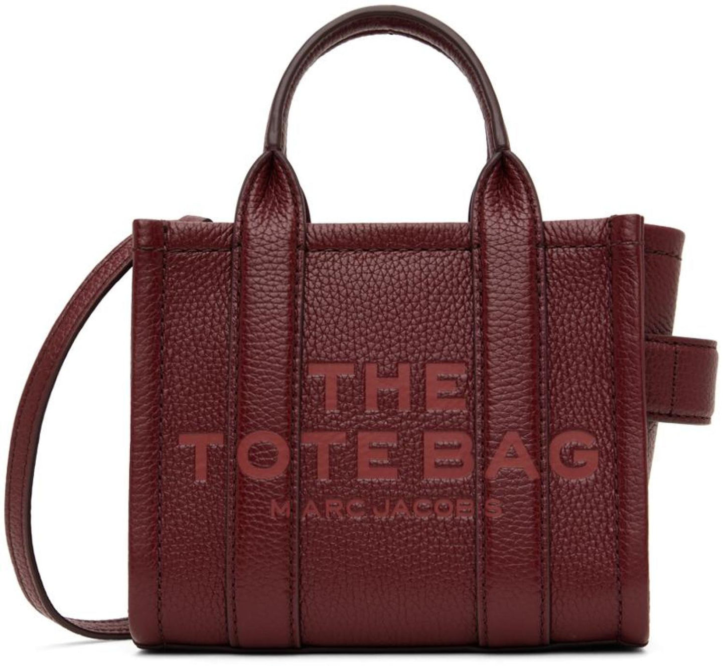 Burgundy 'The Leather Mini Tote Bag' Tote