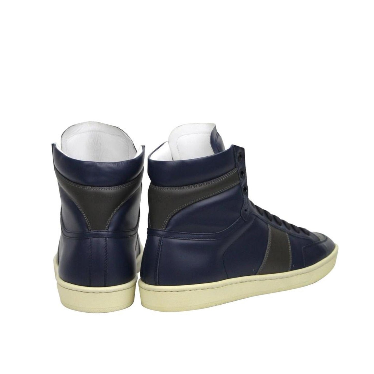 Saint Laurent Men's Hi Top blue /  Leather Shoes