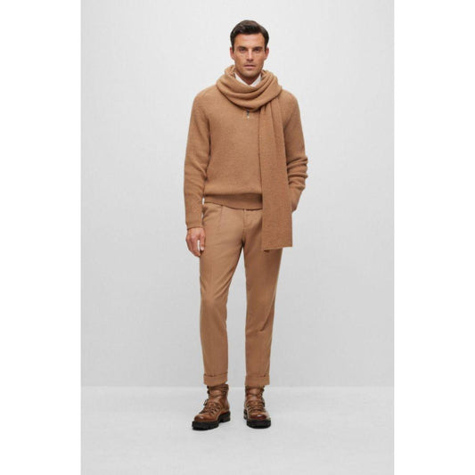 Camel-hair sweater with zip neckline