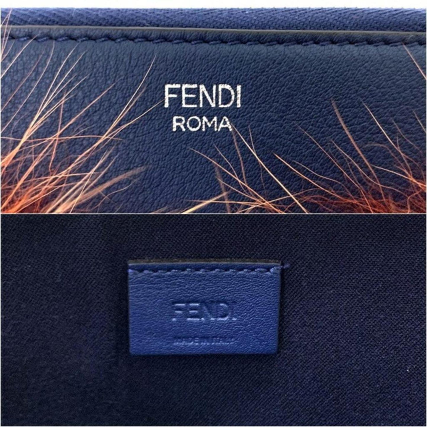 Fendi Monster Leather Clutch Bag (Pre-Owned)