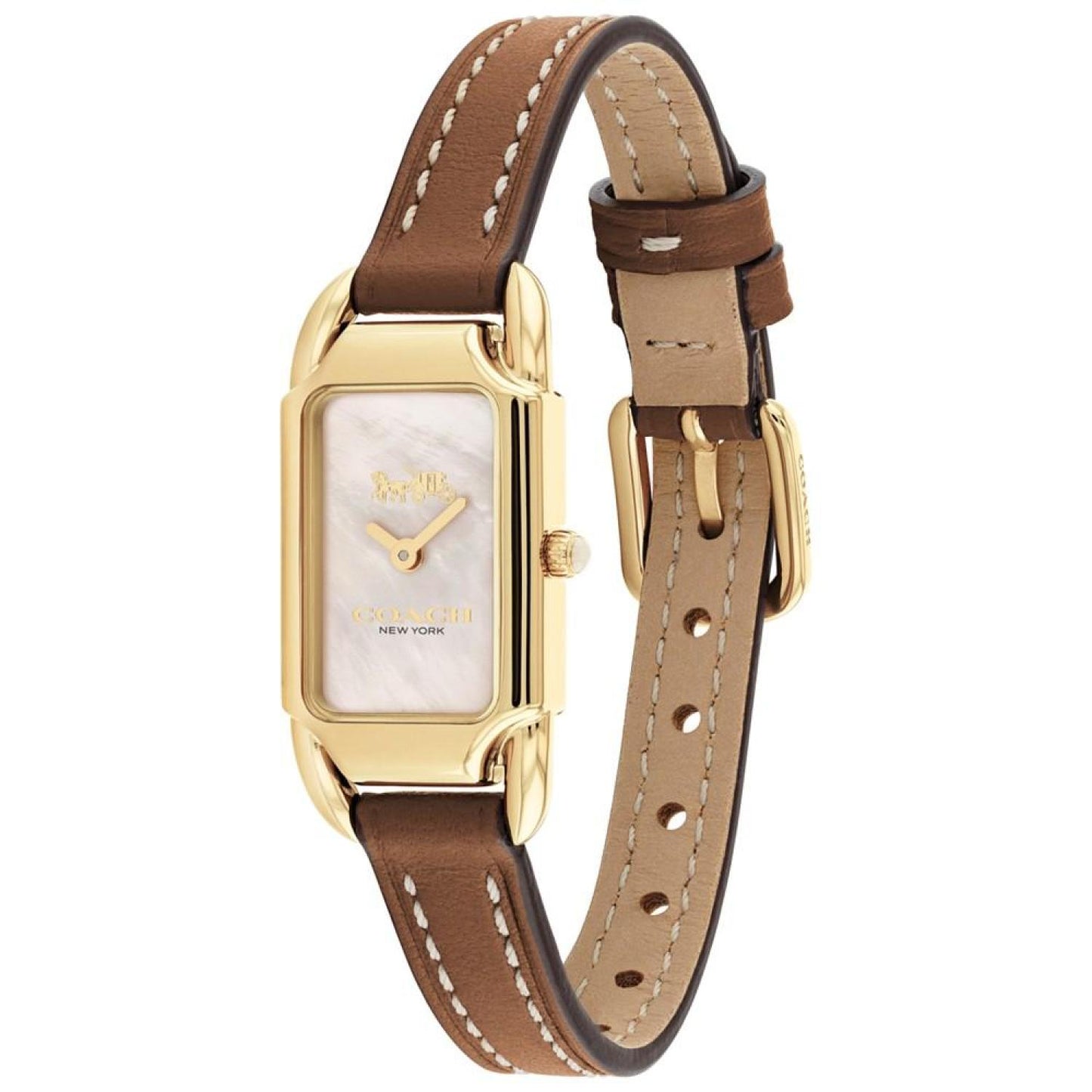 Women's Cadie Saddle Leather Strap Watch 17.5mmX28.5mm