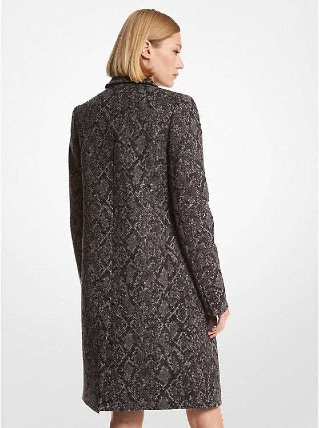 Metallic Snake Jacquard Coat