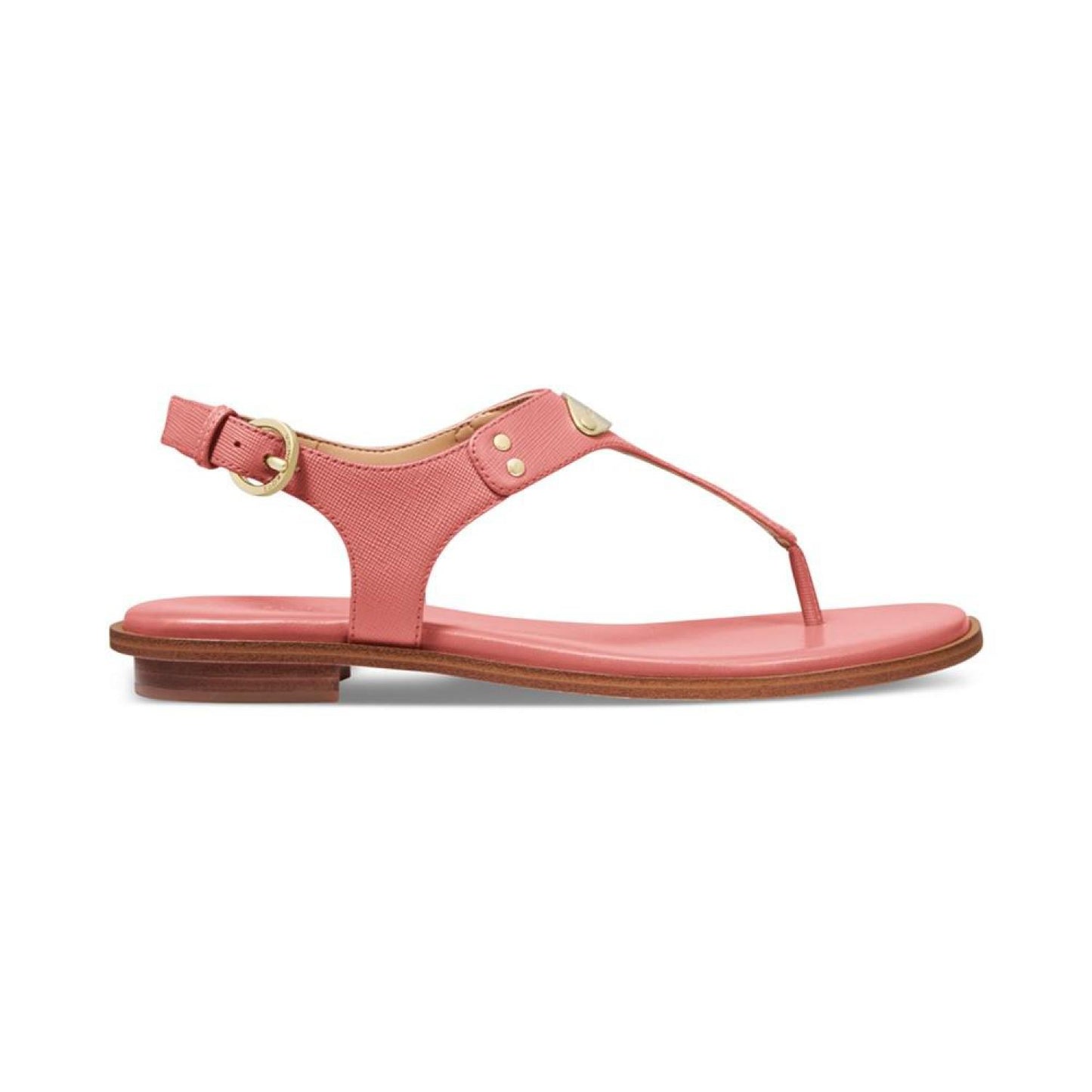 Women's MK Plate Flat Thong Sandals