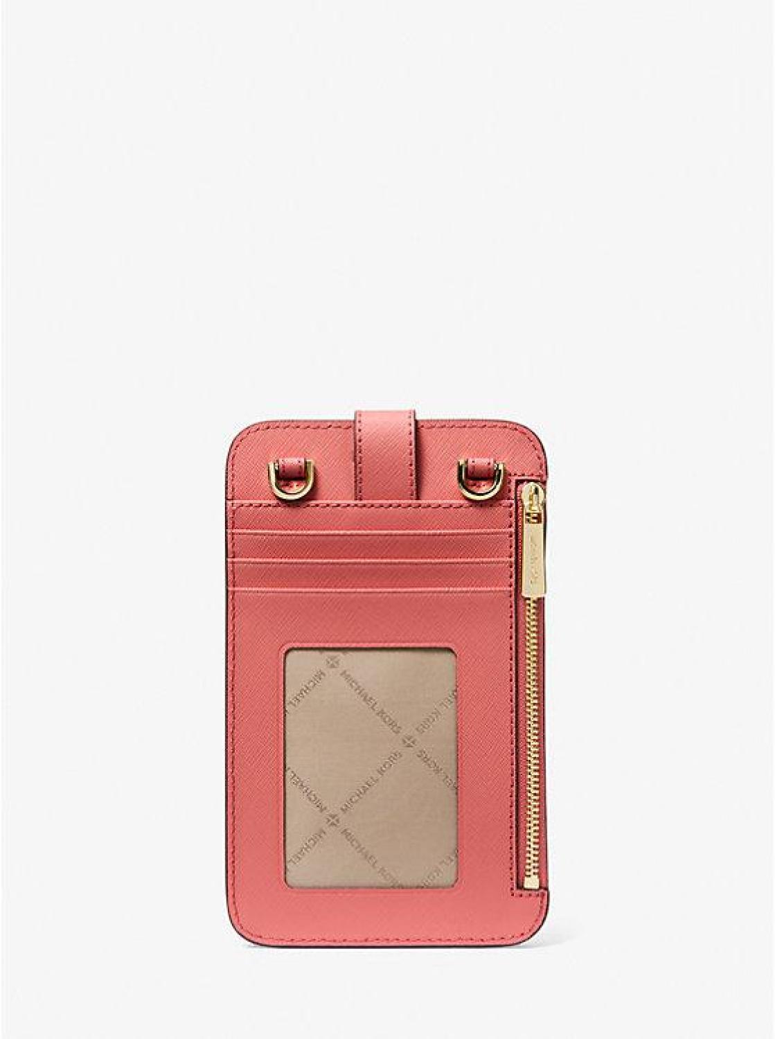 Saffiano Leather Smartphone Crossbody Bag