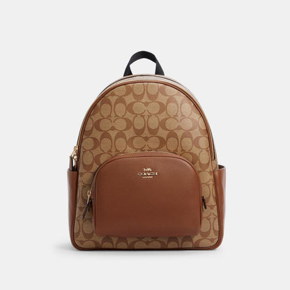 Coach Outlet Court Backpack In Signature Canvas