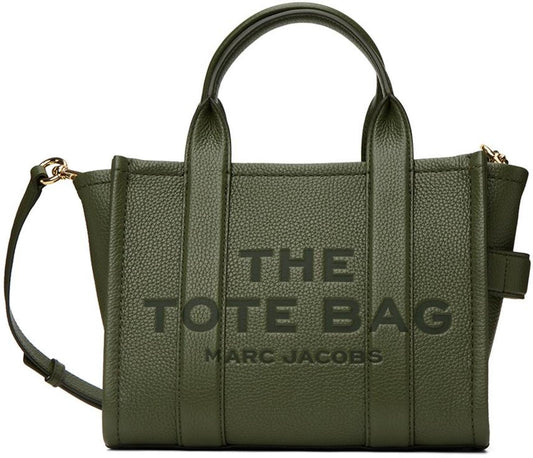 Khaki 'The Leather Small' Tote