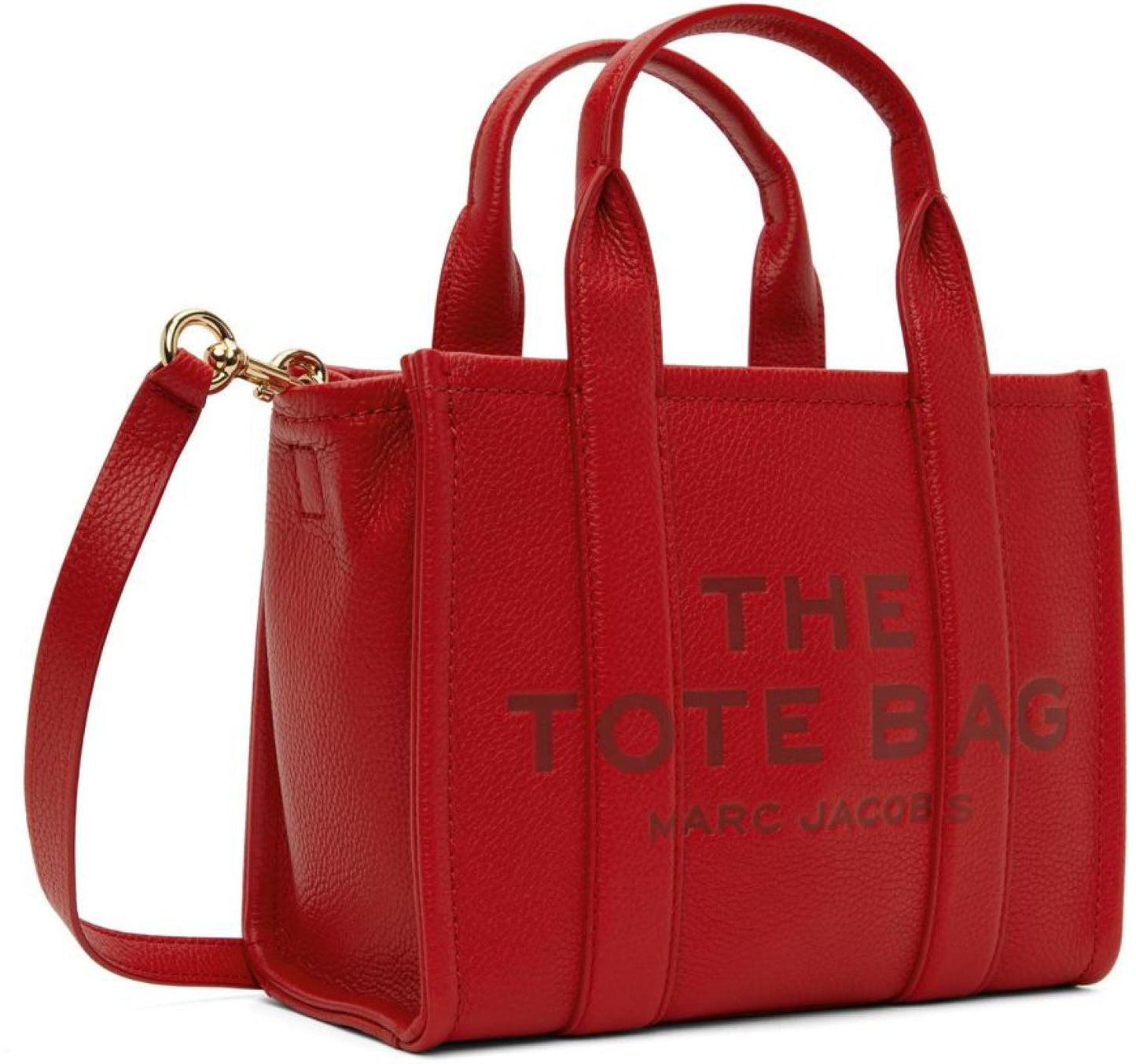 Red 'The Leather Small Tote Bag' Tote