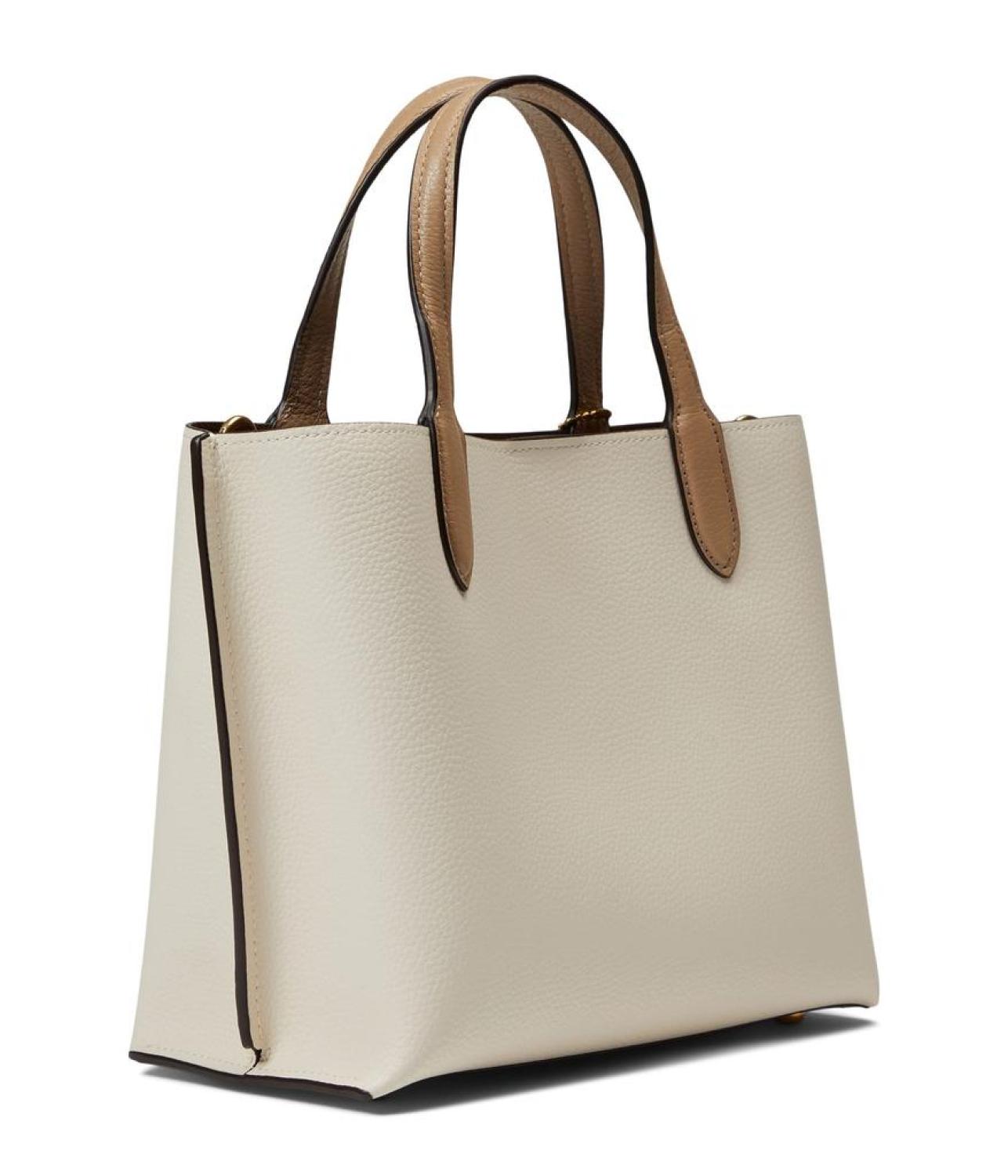 Color-Block Leather Willow Tote 24