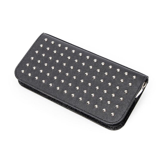 Spiked Zip Around Wallet