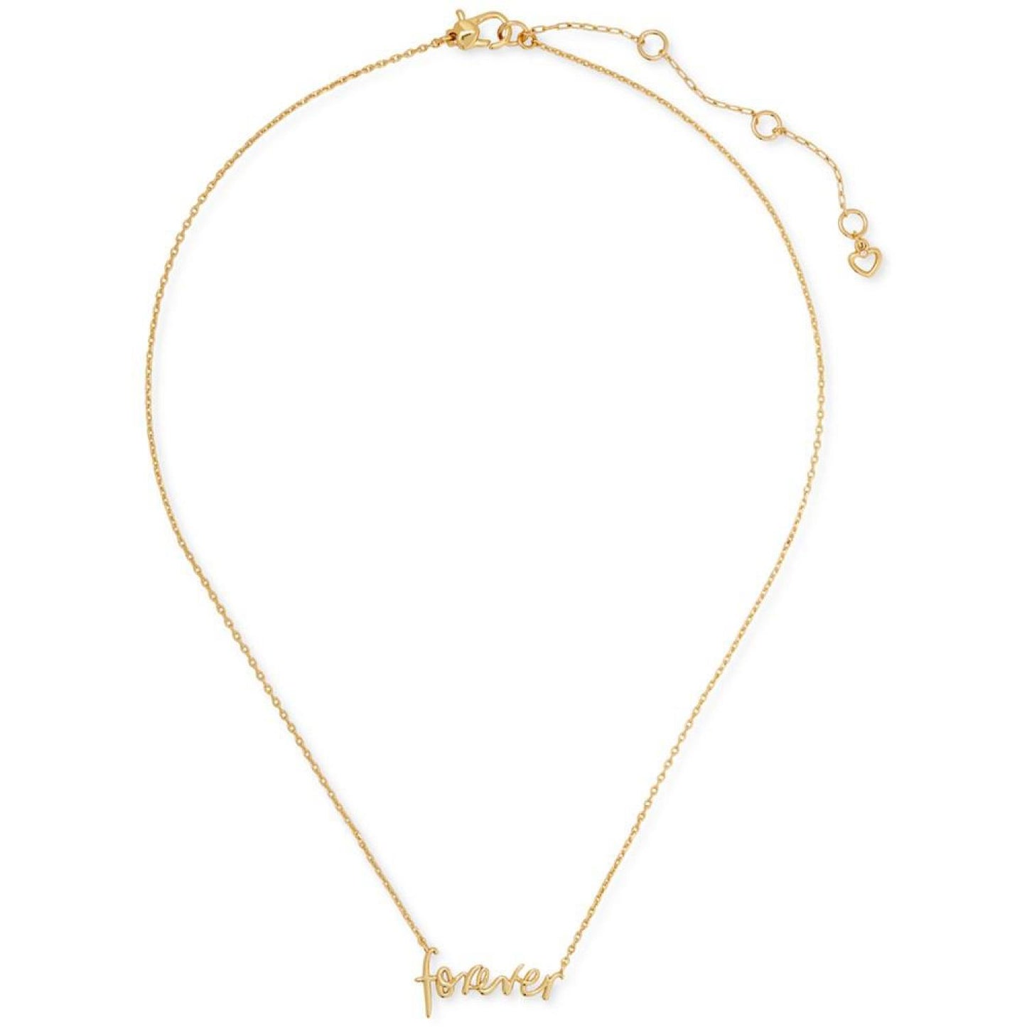 Say Yes Gold-Tone Forever Pendant Necklace, 16" + 3" extender