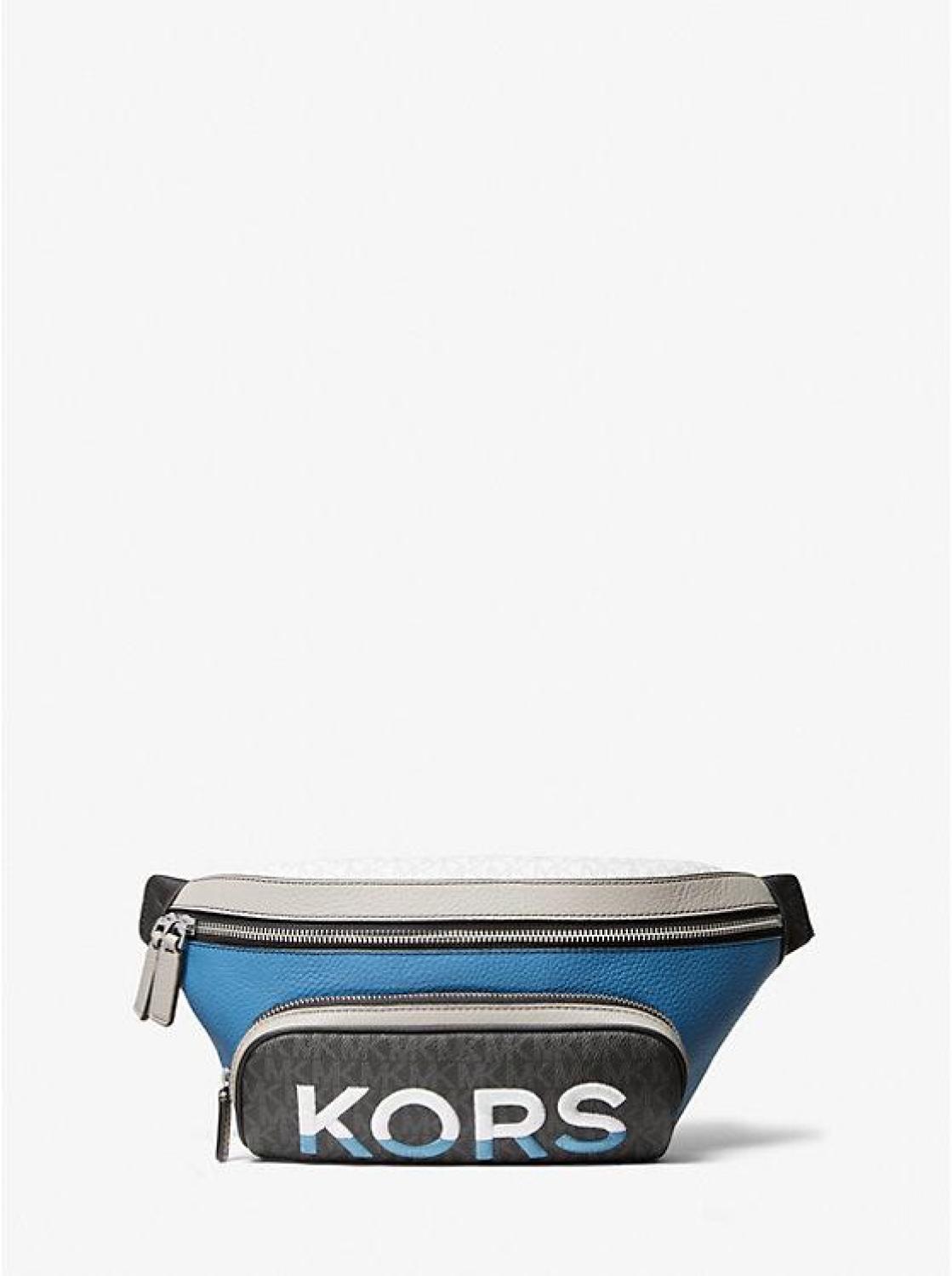 Cooper Embroidered Two-Tone Logo and Leather Belt Bag