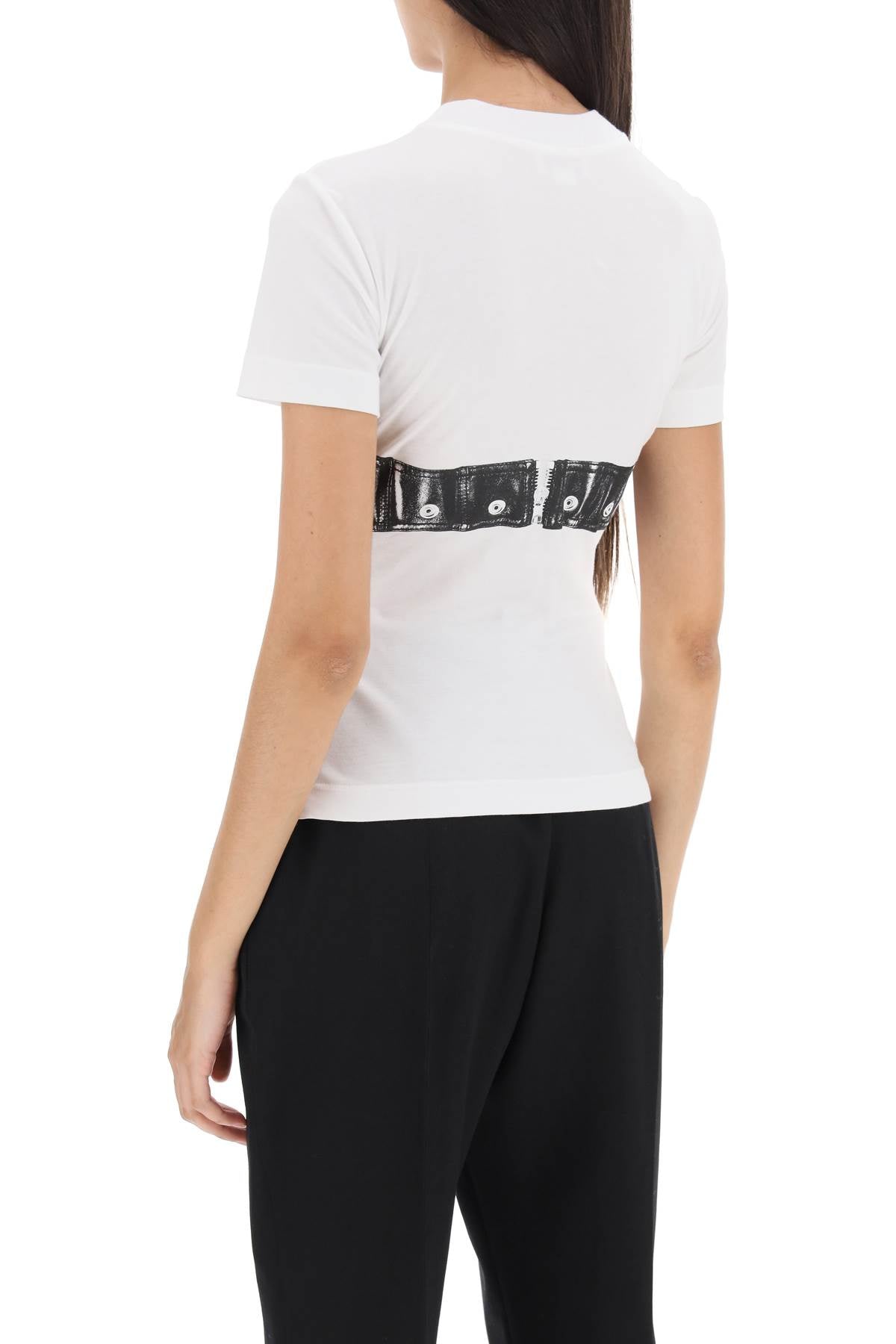 Alexander mcqueen t-shirt with bustier print