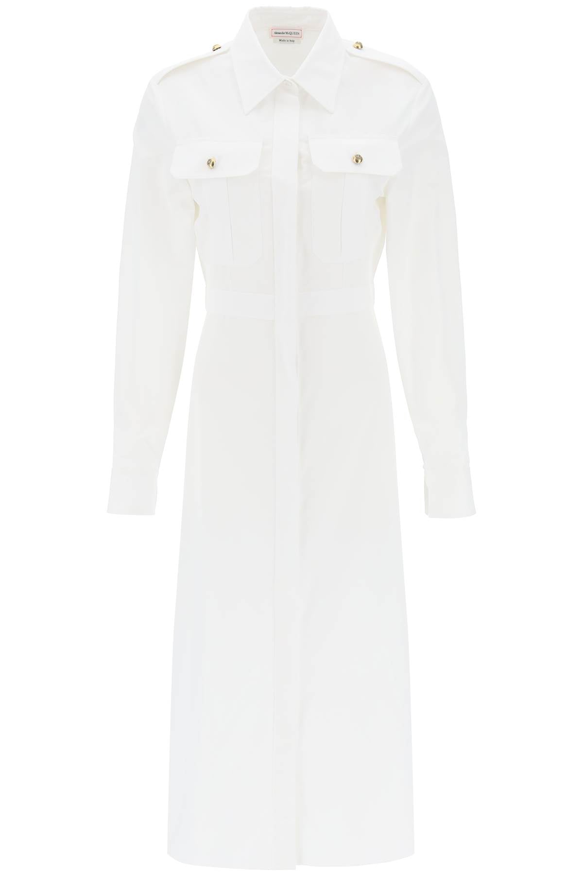 Alexander mcqueen shirt dress in poplin