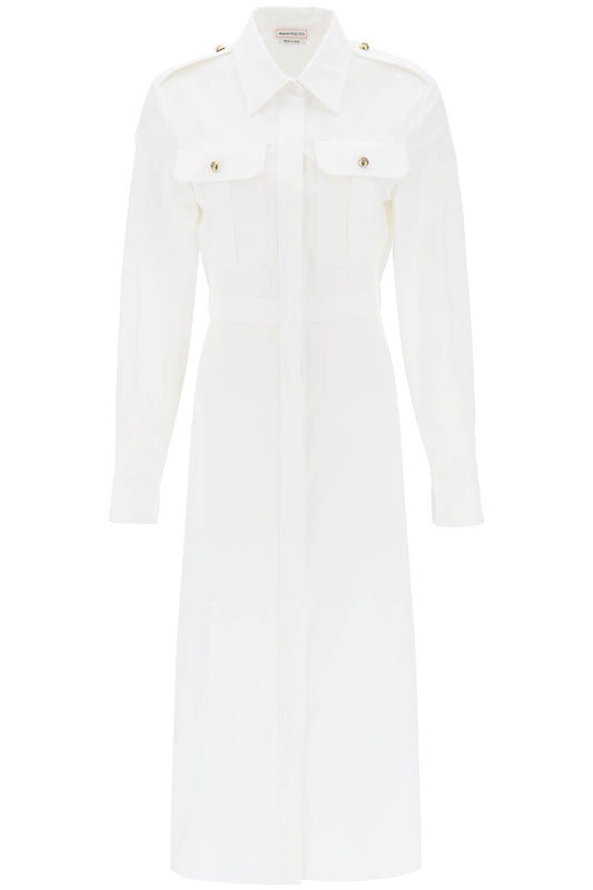 Alexander mcqueen shirt dress in poplin