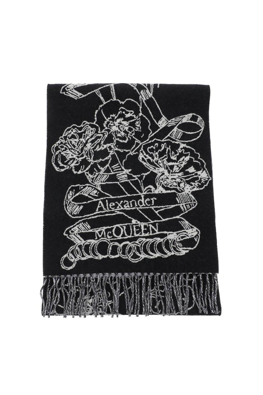 Alexander mcqueen wool reversibile scarf