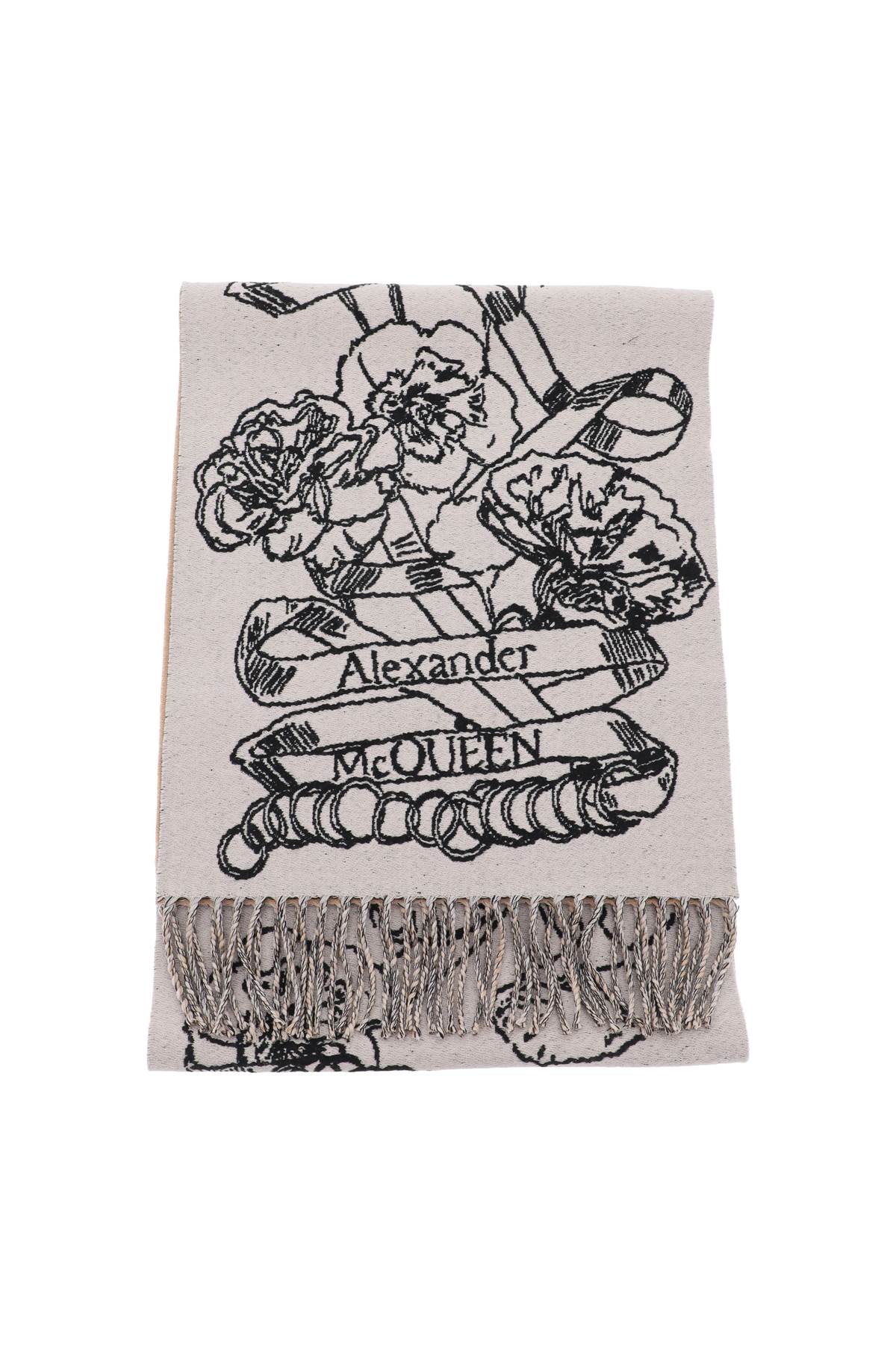 Alexander mcqueen wool reversibile scarf