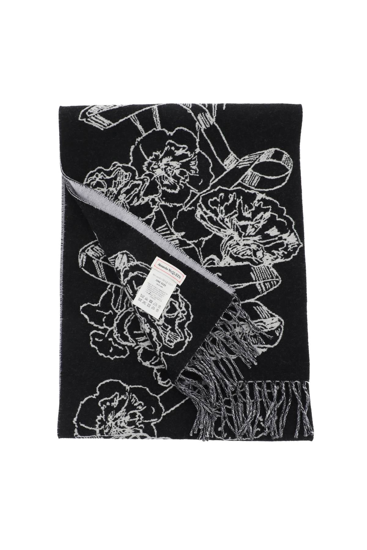 Alexander mcqueen wool reversibile scarf