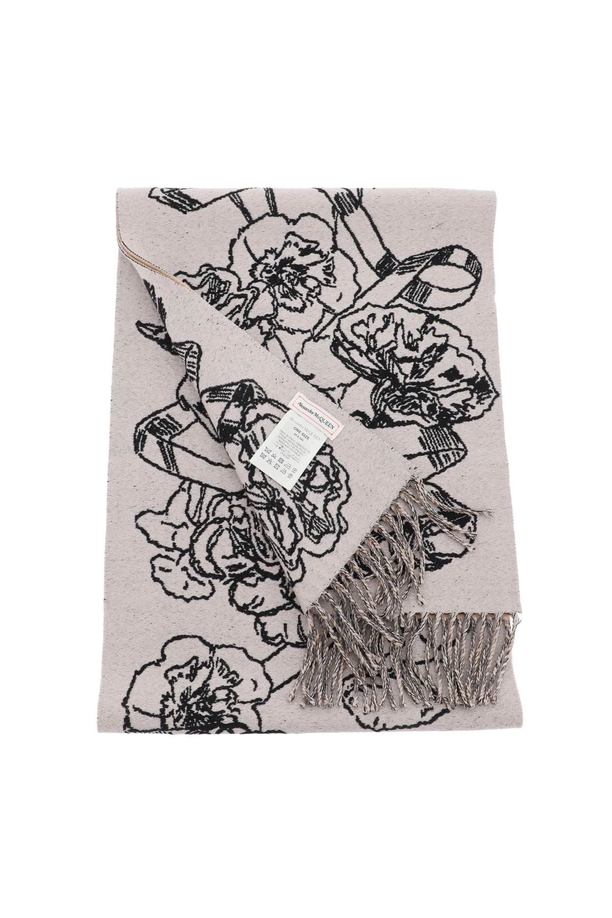 Alexander mcqueen wool reversibile scarf