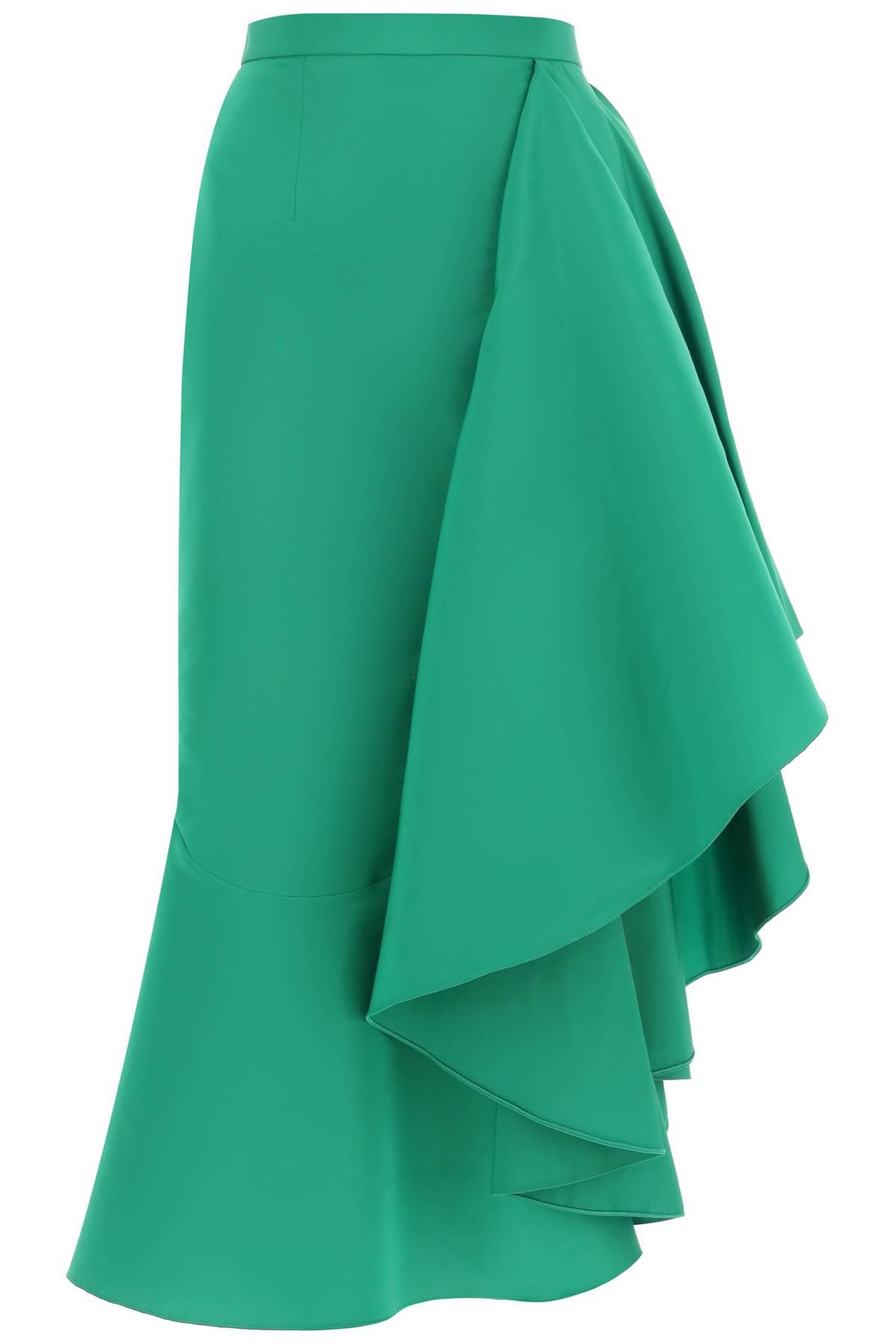 Alexander mcqueen asymmetric skirt with maxi flounce