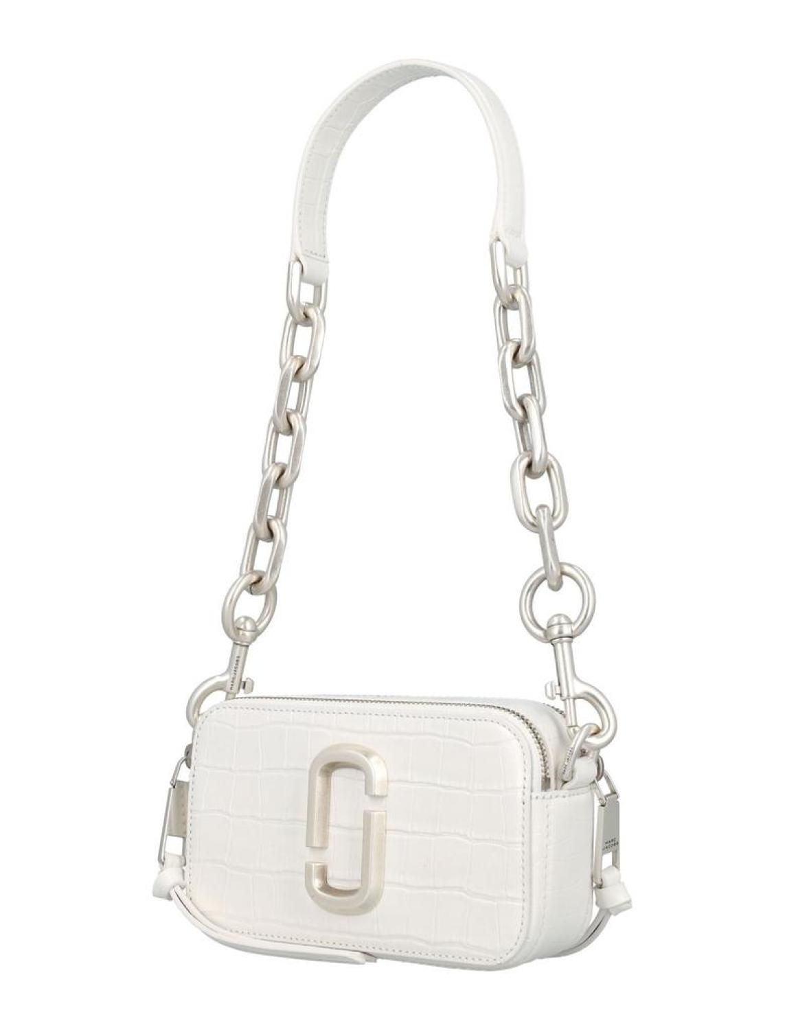 Marc Jacobs Logo Plaque Embossed Chain Shoulder Bag