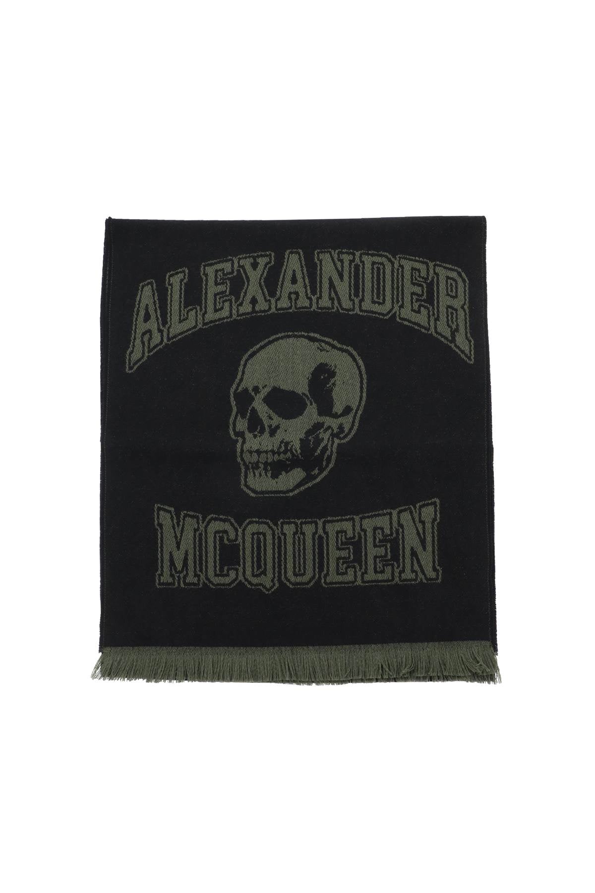 Alexander mcqueen varsity logo wool scarf