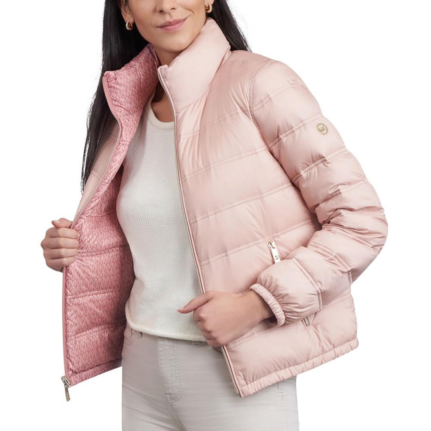 Women's Reversible Shine Down Puffer Coat, Created for Macy's