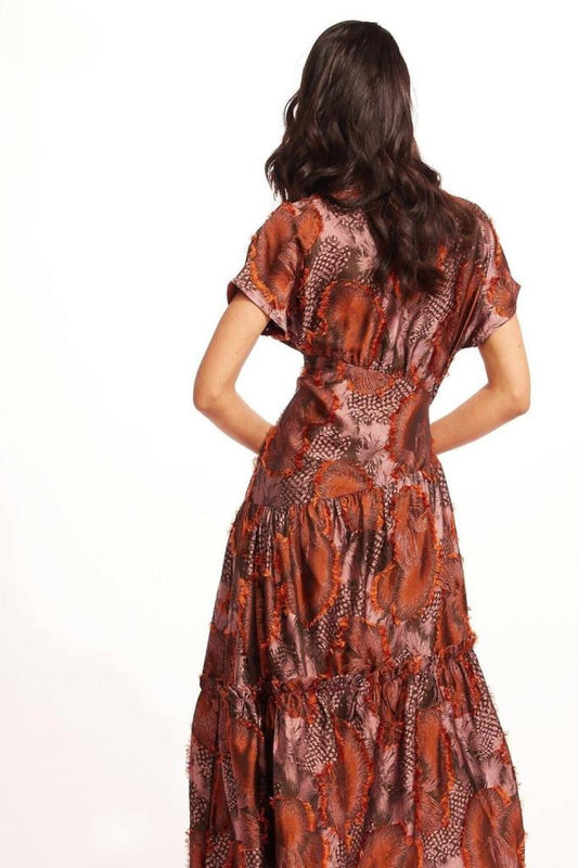 Belista Dress In Copper Plume