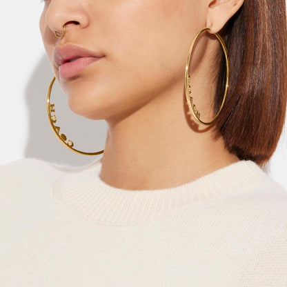 Coach Outlet Signature Large Hoop Earrings