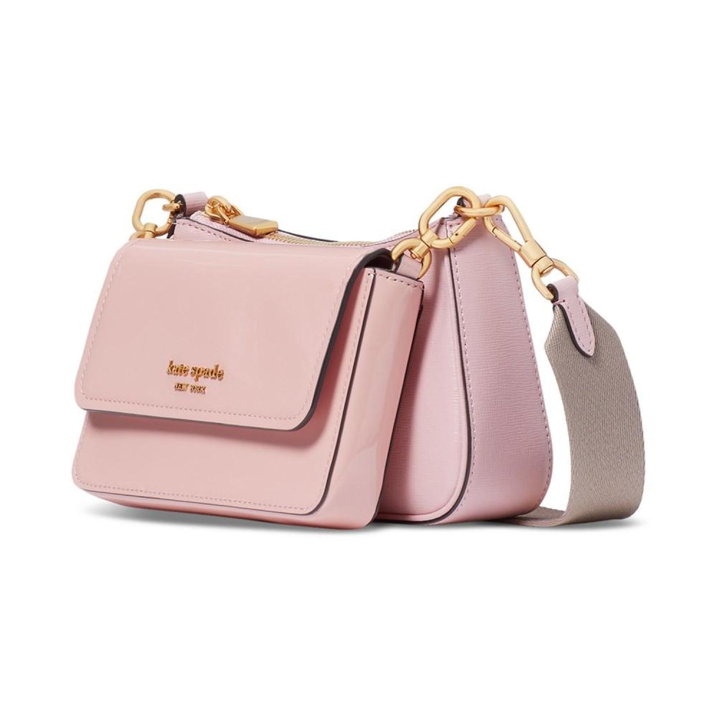 Double Up Saffiano Leather Mini Crossbody