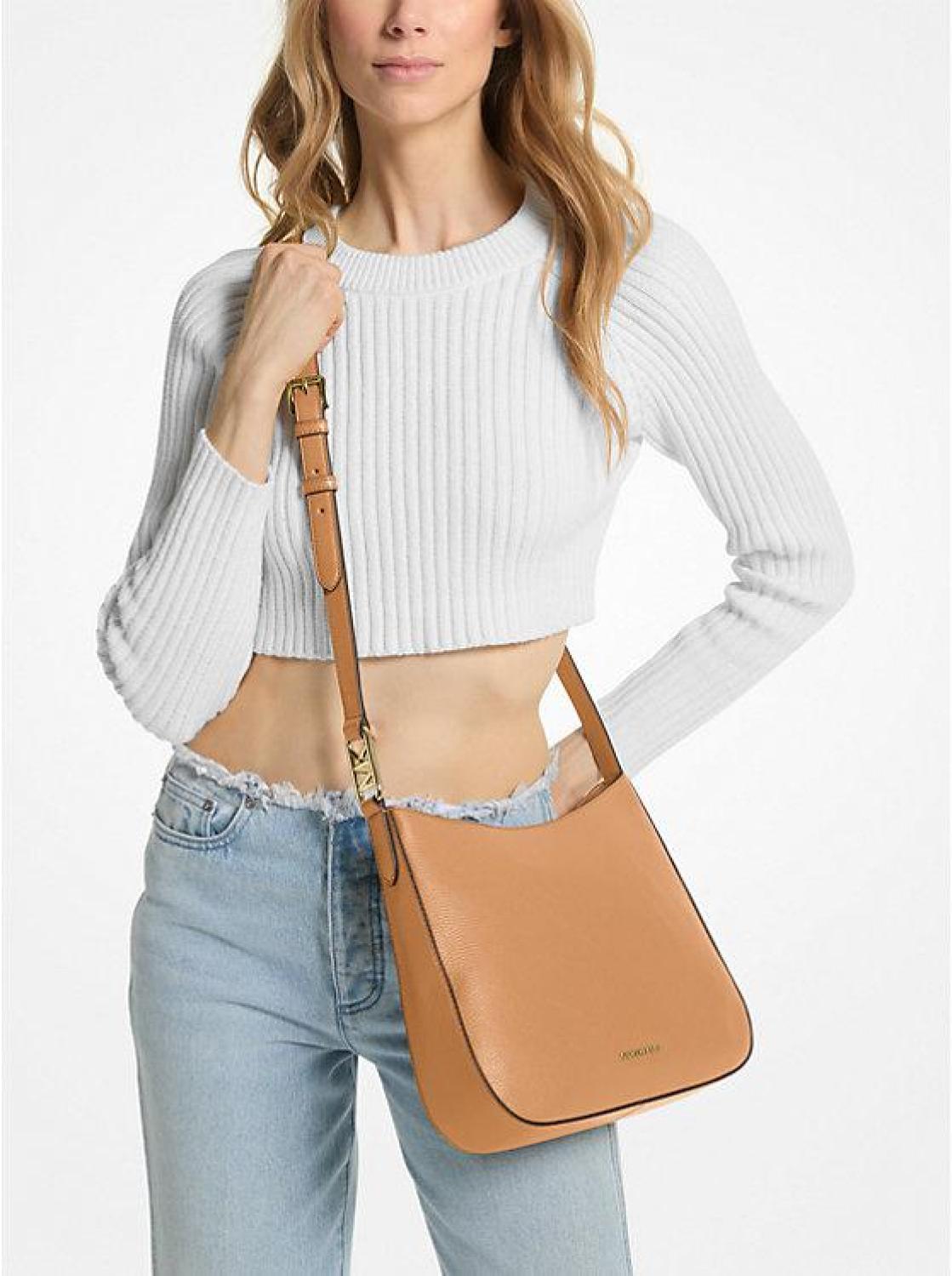 Kensington Large Pebbled Leather Crossbody Bag