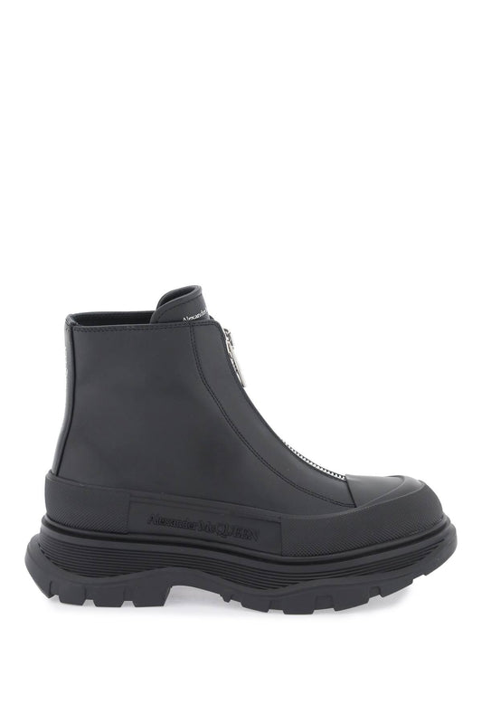 Alexander mcqueen zip tread slick ankle boots