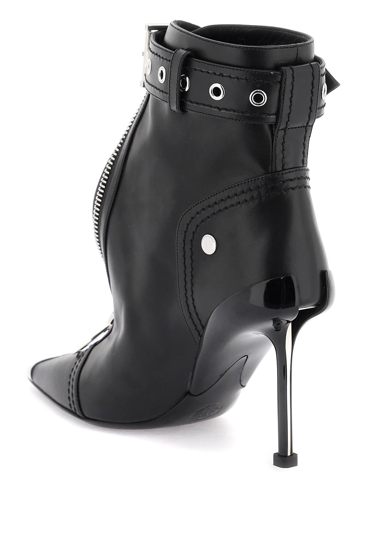 Alexander mcqueen 'slash biker' ankle boots