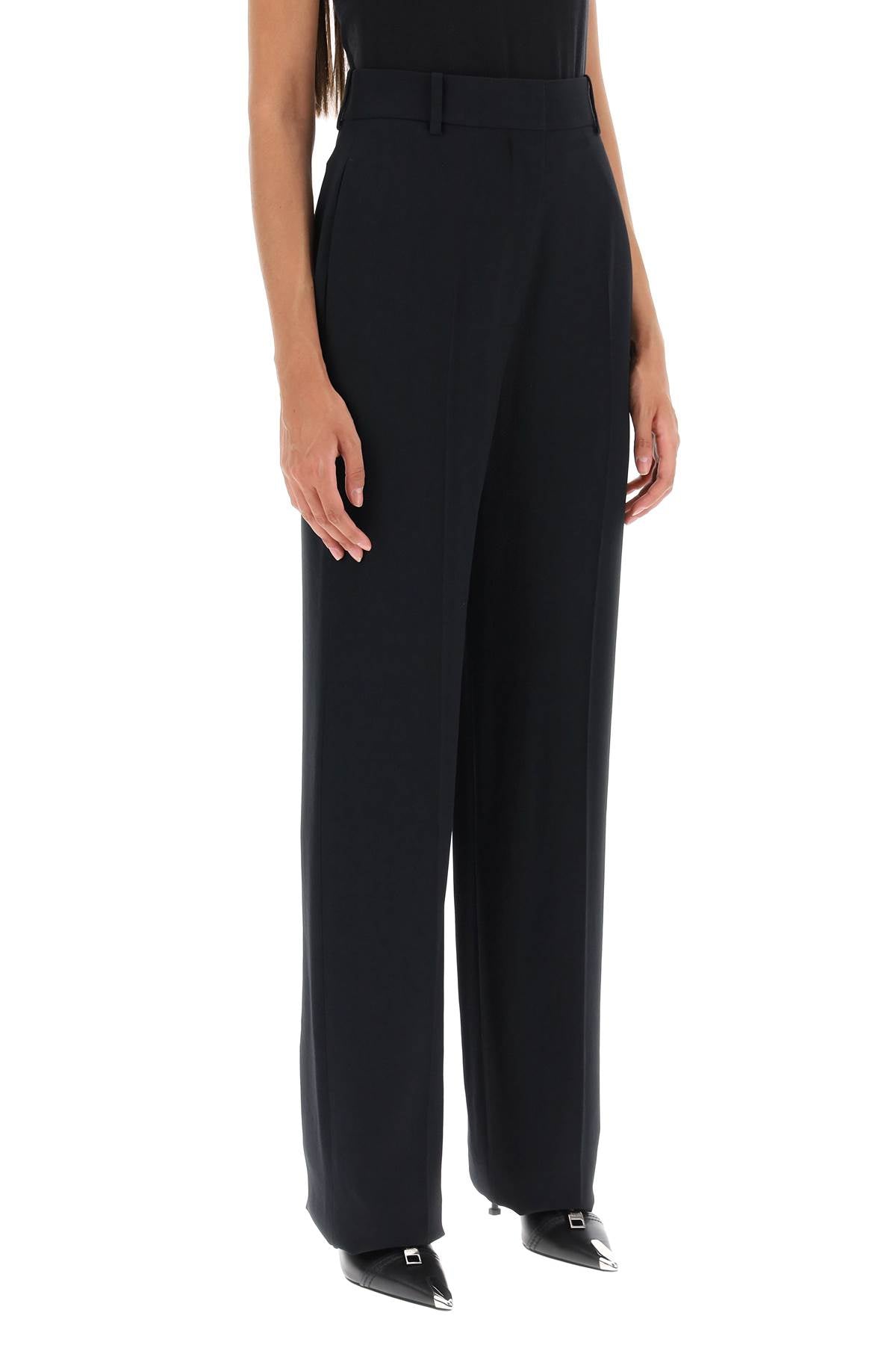 Alexander mcqueen fluid crepe trousers