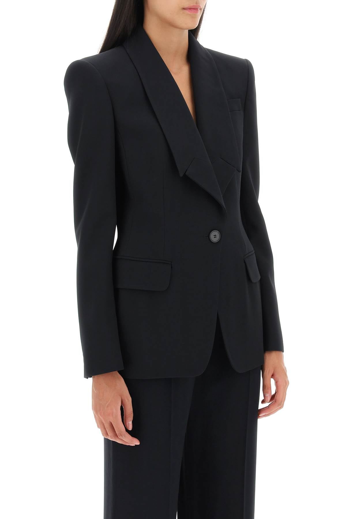 Alexander mcqueen upside-down lapel jacket