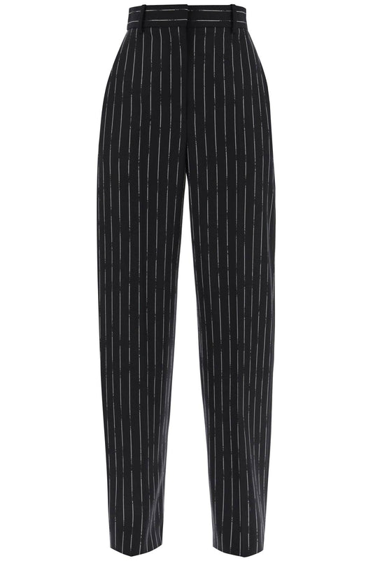 Alexander mcqueen broken pinstripe trousers